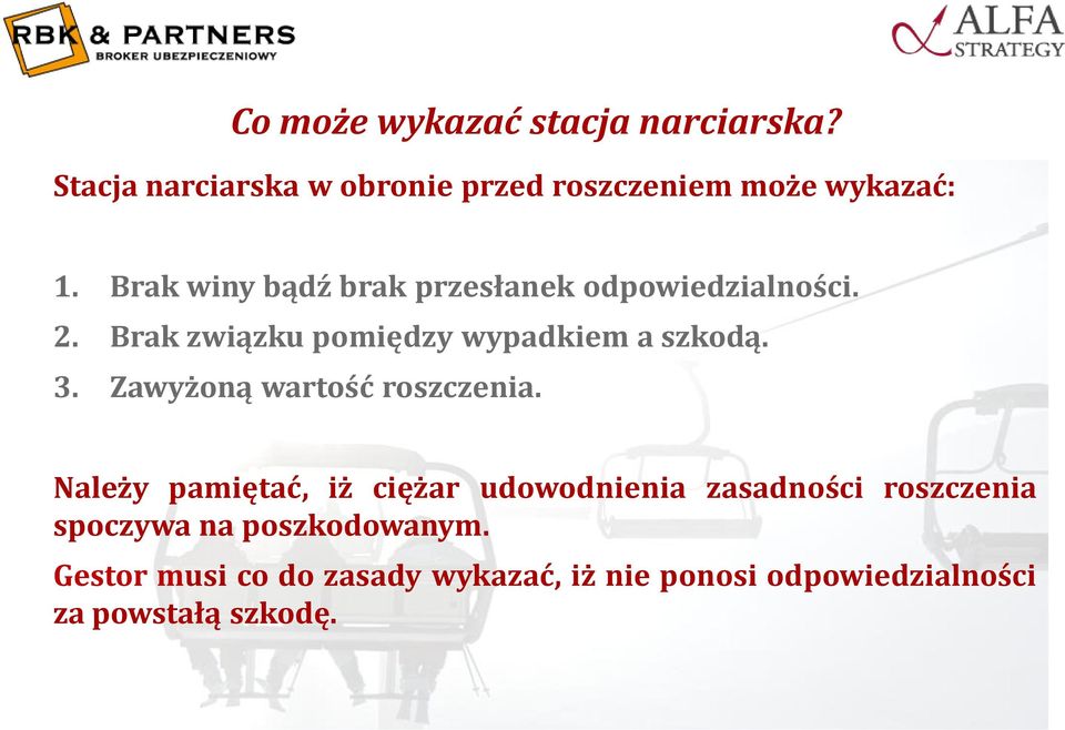 Zawyżoną wartość roszczenia.