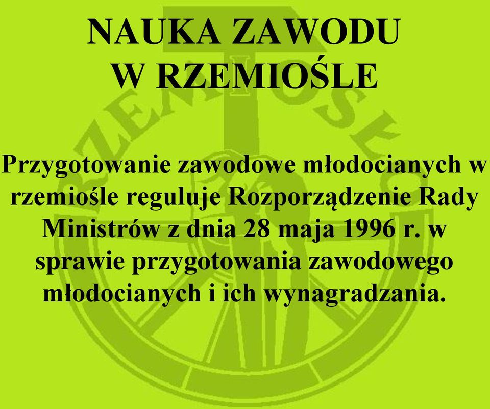 Rady Ministrów z dnia 28 maja 1996 r.