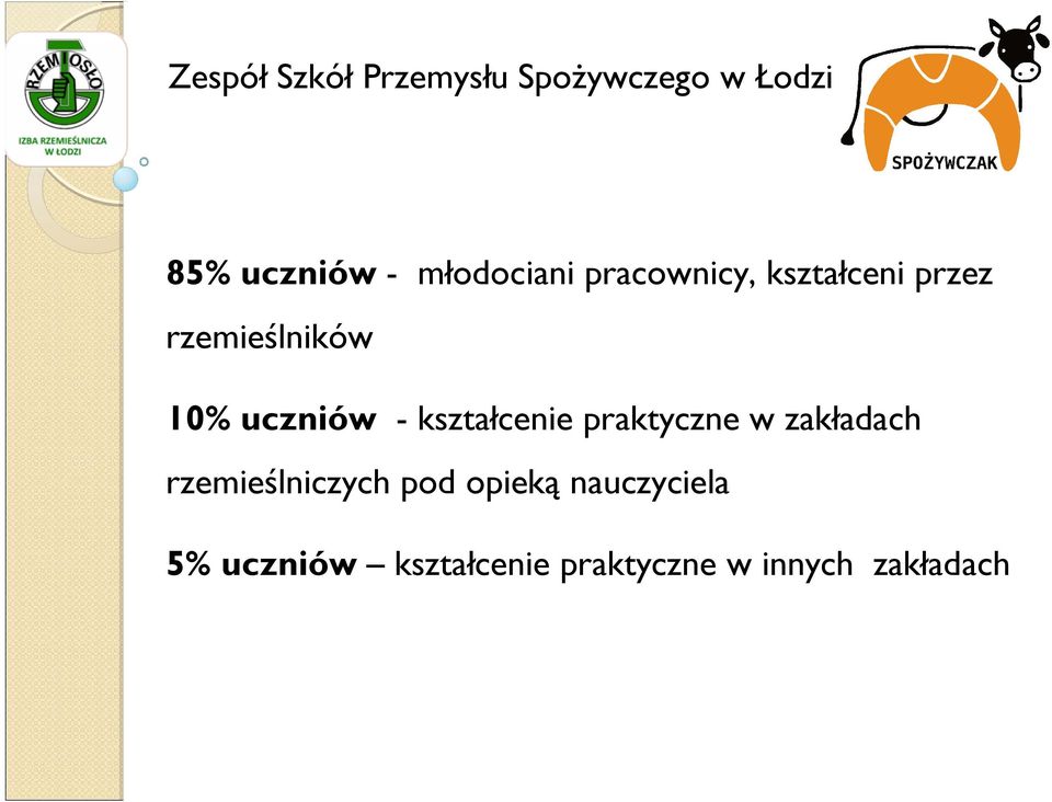 uczniów - kształcenie praktyczne w zakładach rzemieślniczych