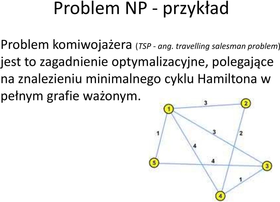 zagadnienie optymalizacyjne, polegające na