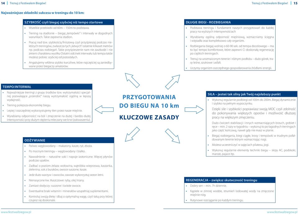 szybkością finiszową czyli przyśpieszaj podczas niektórych treningów, zwłaszcza tych łatwych ostatnie kilkaset metrów np. podczas rozbiegań.