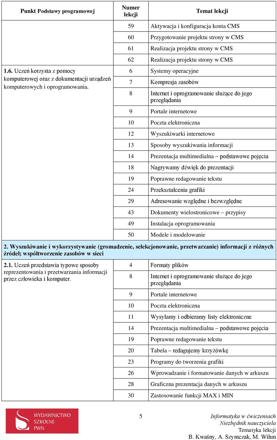 prezentacji 19 Poprawne redagowanie tekstu 24 Przekształcenia grafiki 29 Adresowanie względne i bezwzględne 43 Dokumenty wielostronicowe przypisy 49 Instalacja oprogramowania 50 Modele i modelowanie