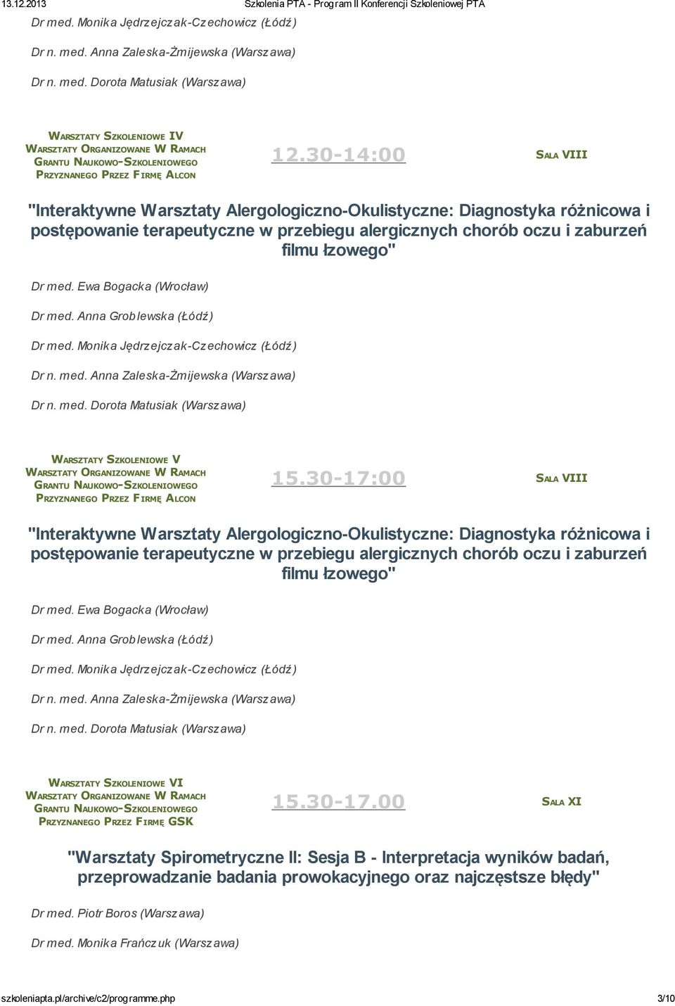 Spirometryczne II: Sesja B - Interpretacja wyników badań, przeprowadzanie badania