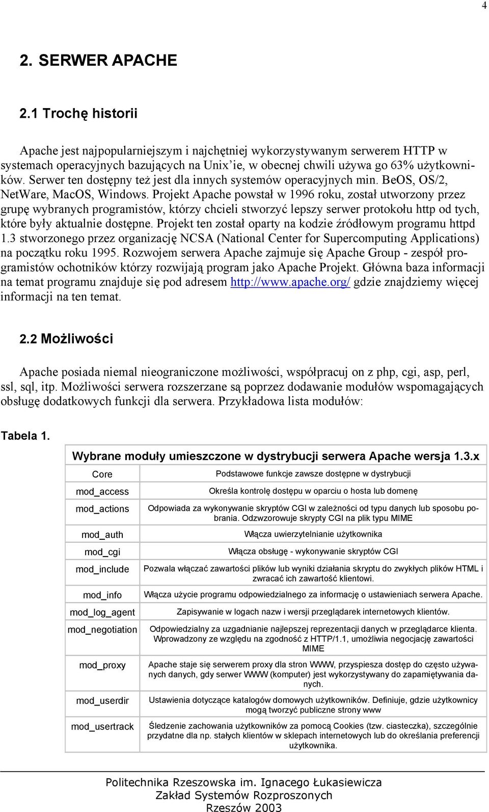 Serwer ten dostępny też jest dla innych systemów operacyjnych min. BeOS, OS/2, NetWare, MacOS, Windows.