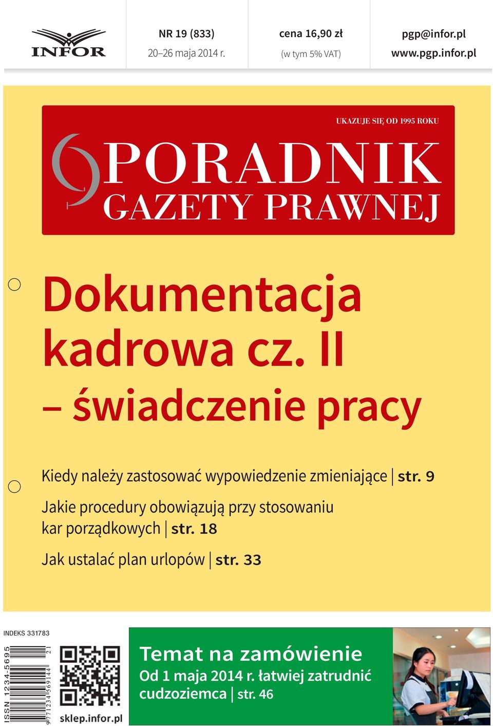 II świadczenie pracy Kiedy należy zastosować wypowiedzenie zmieniające str.