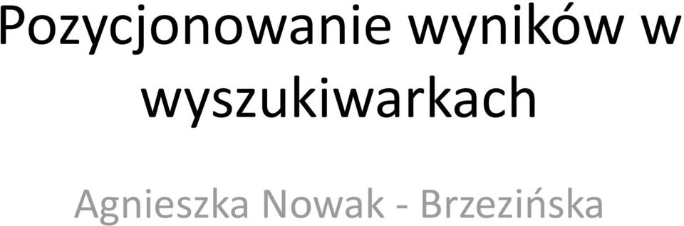 wyszukiwarkach
