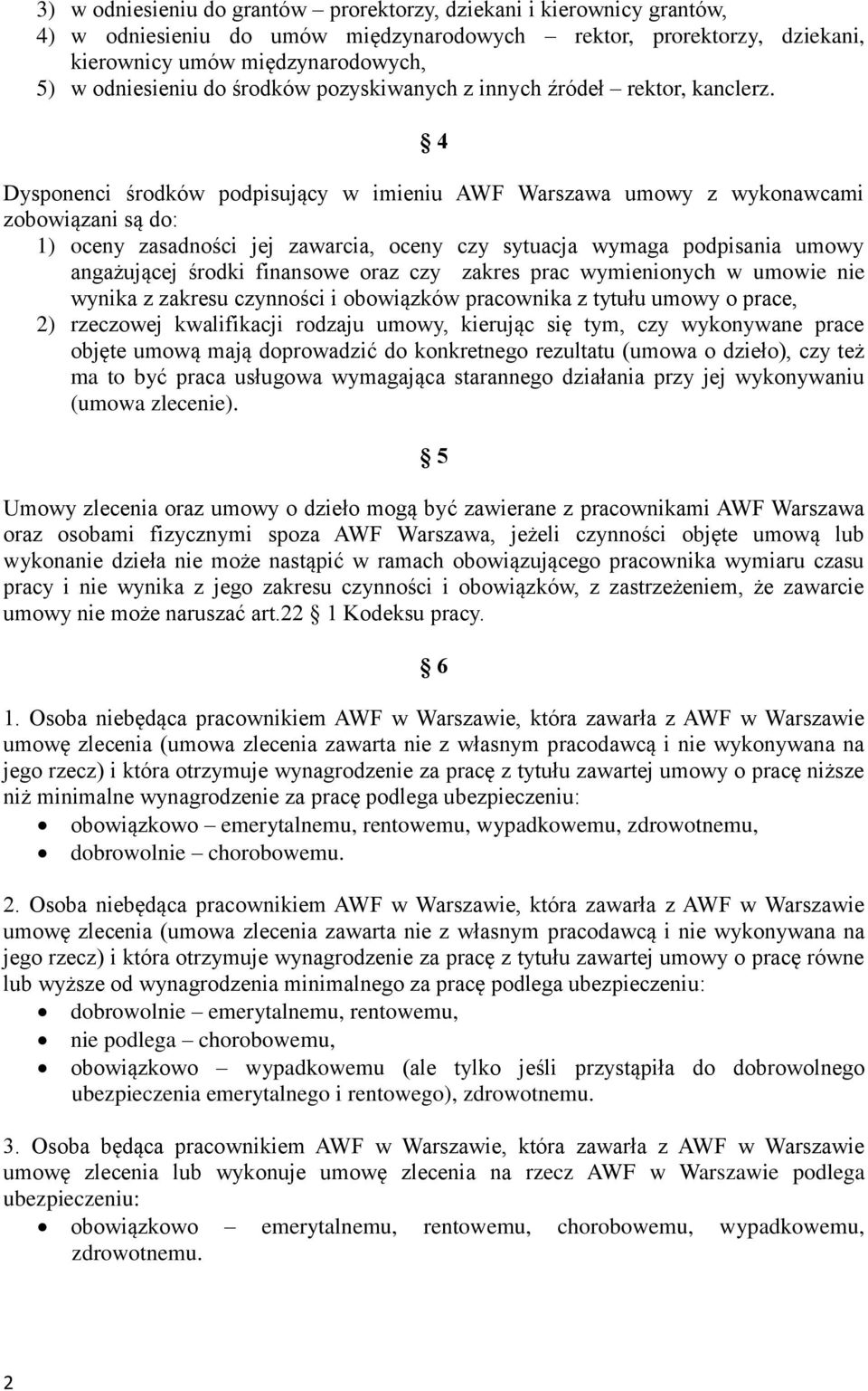Zasady i tryb zawierania i rozliczania umów zlecenia i umów o dzieło w  Akademii Wychowania Fizycznego Józefa Piłsudskiego w Warszawie - PDF  Darmowe pobieranie