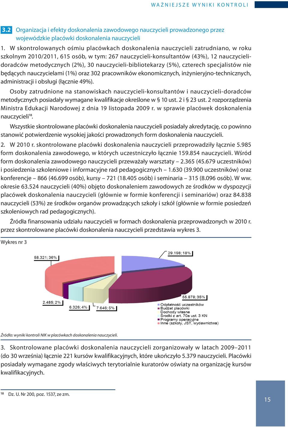 nauczycieli-bibliotekarzy (5%), czterech specjalistów nie będących nauczycielami (1%) oraz 302 pracowników ekonomicznych, inżynieryjno-technicznych, administracji i obsługi (łącznie 49%).