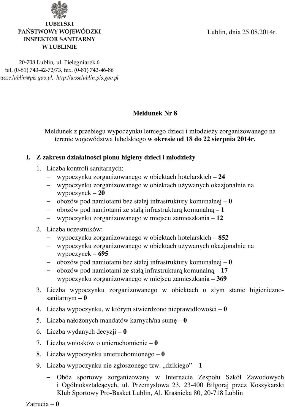 Z zakresu działalności pionu higieny dzieci i młodzieŝy 1.