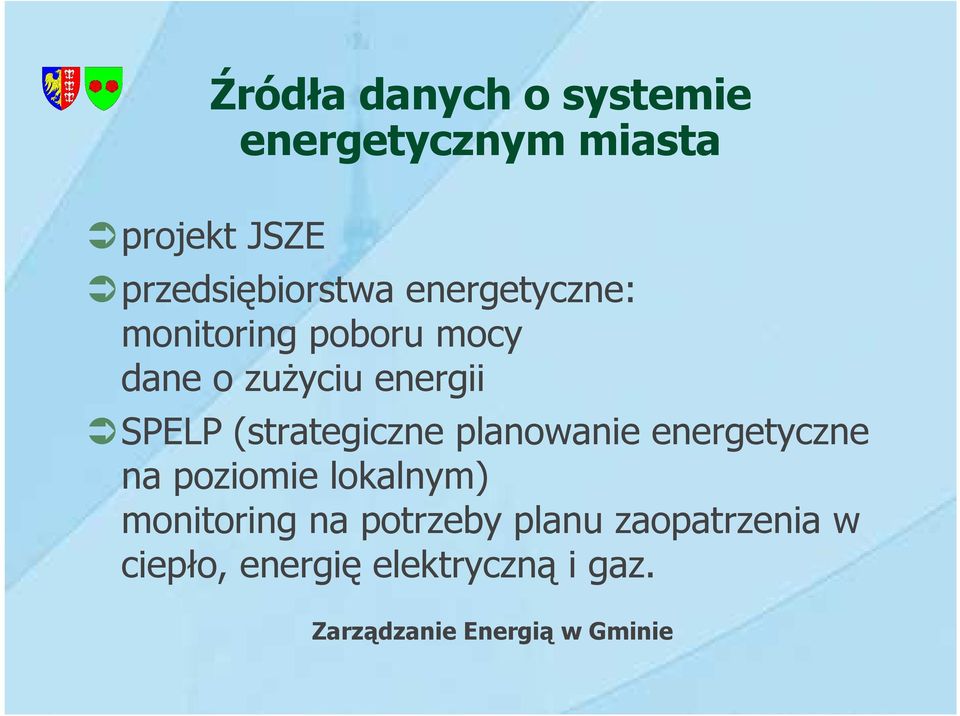 (strategiczne planowanie energetyczne na poziomie lokalnym) monitoring na