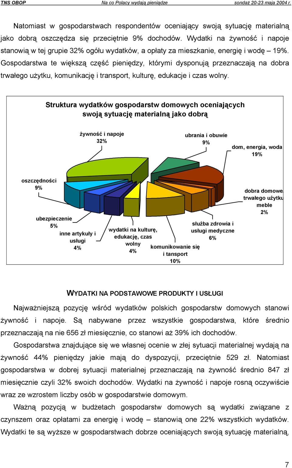 Gospodarstwa te większą część pieniędzy, którymi dysponują przeznaczają na dobra trwałego użytku, komunikację i transport, kulturę, edukacje i czas wolny.