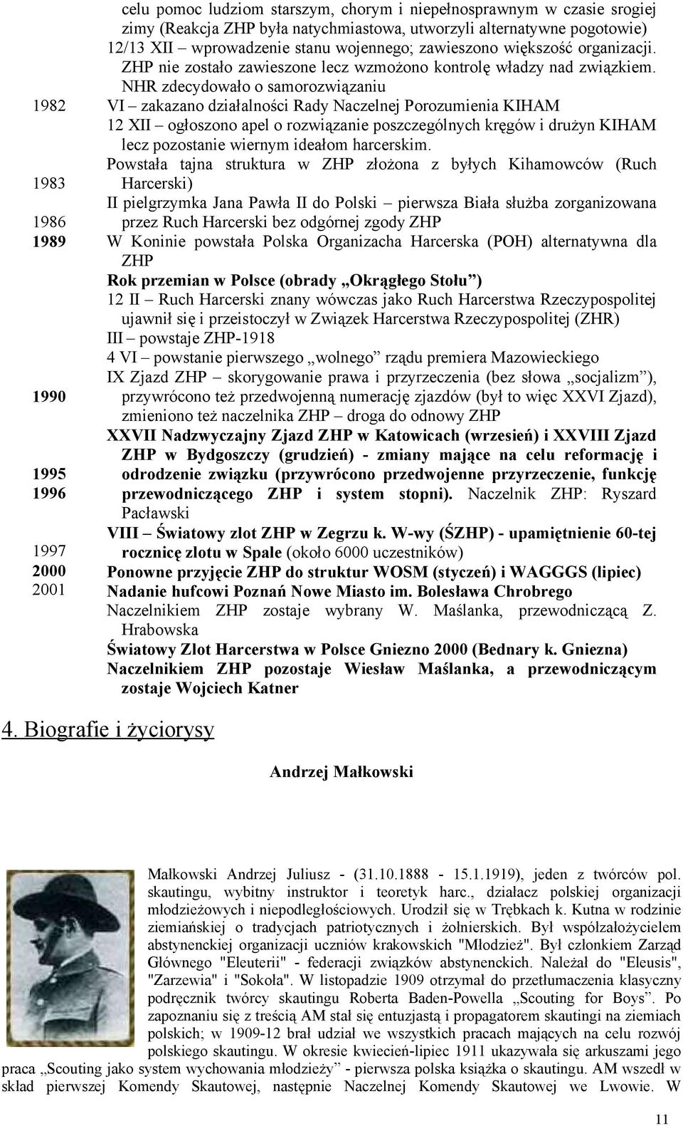 NHR zdecydowało o samorozwiązaniu VI zakazano działalności Rady Naczelnej Porozumienia KIHAM 12 XII ogłoszono apel o rozwiązanie poszczególnych kręgów i drużyn KIHAM lecz pozostanie wiernym ideałom