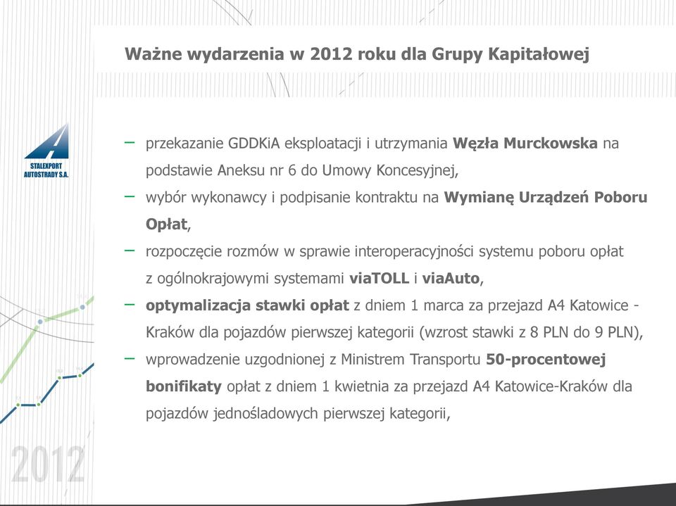 viatoll i viaauto, optymalizacja stawki opłat z dniem 1 marca za przejazd A4 Katowice - Kraków dla pojazdów pierwszej kategorii (wzrost stawki z 8 PLN do 9 PLN),