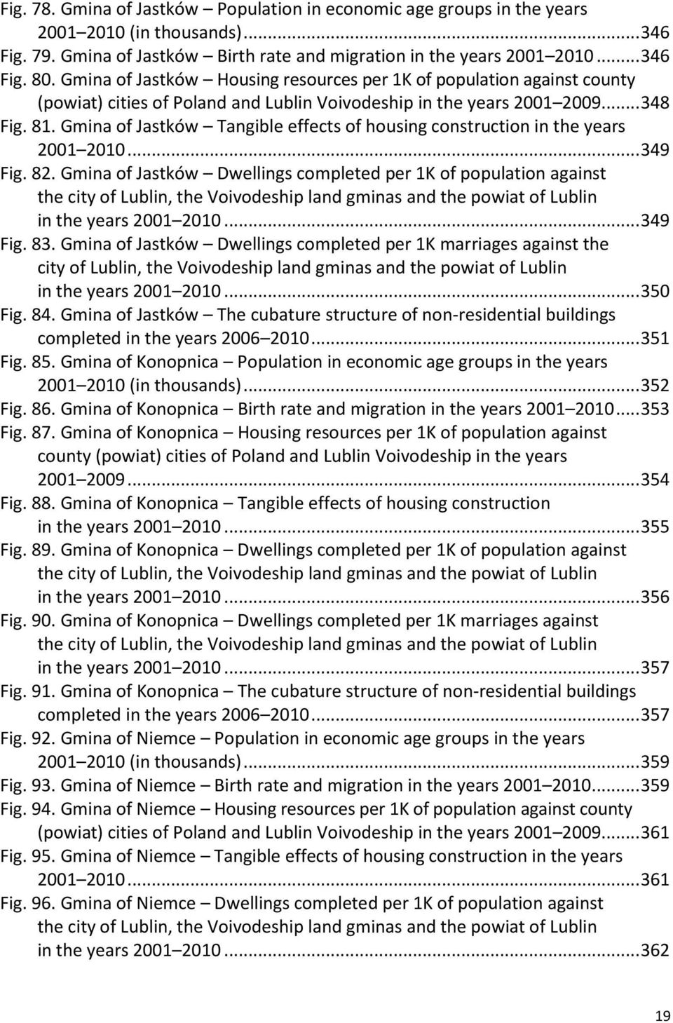 Gmina of Jastków Tangible effects of housing construction in the years 2001 2010... 349 Fig. 82.