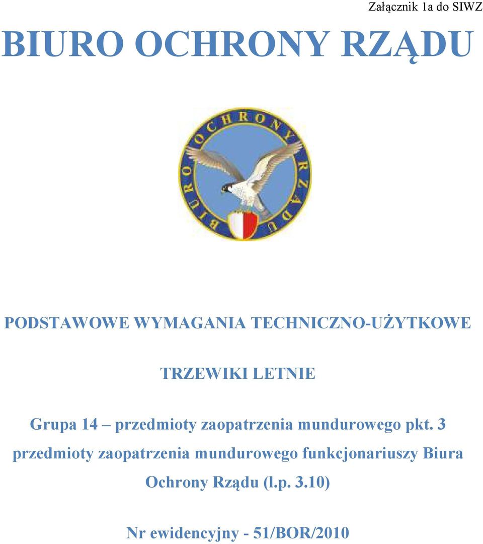 zaopatrzenia mundurowego pkt.