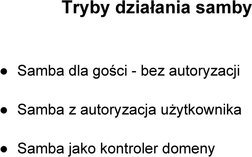 Samba z autoryzacja