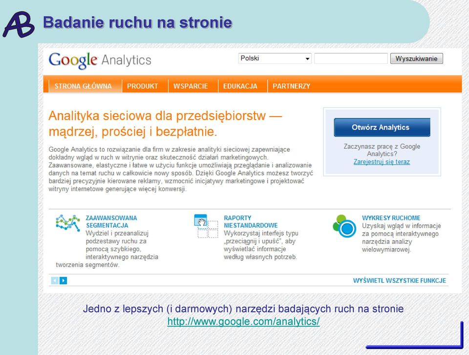 narzędzi badających ruch na