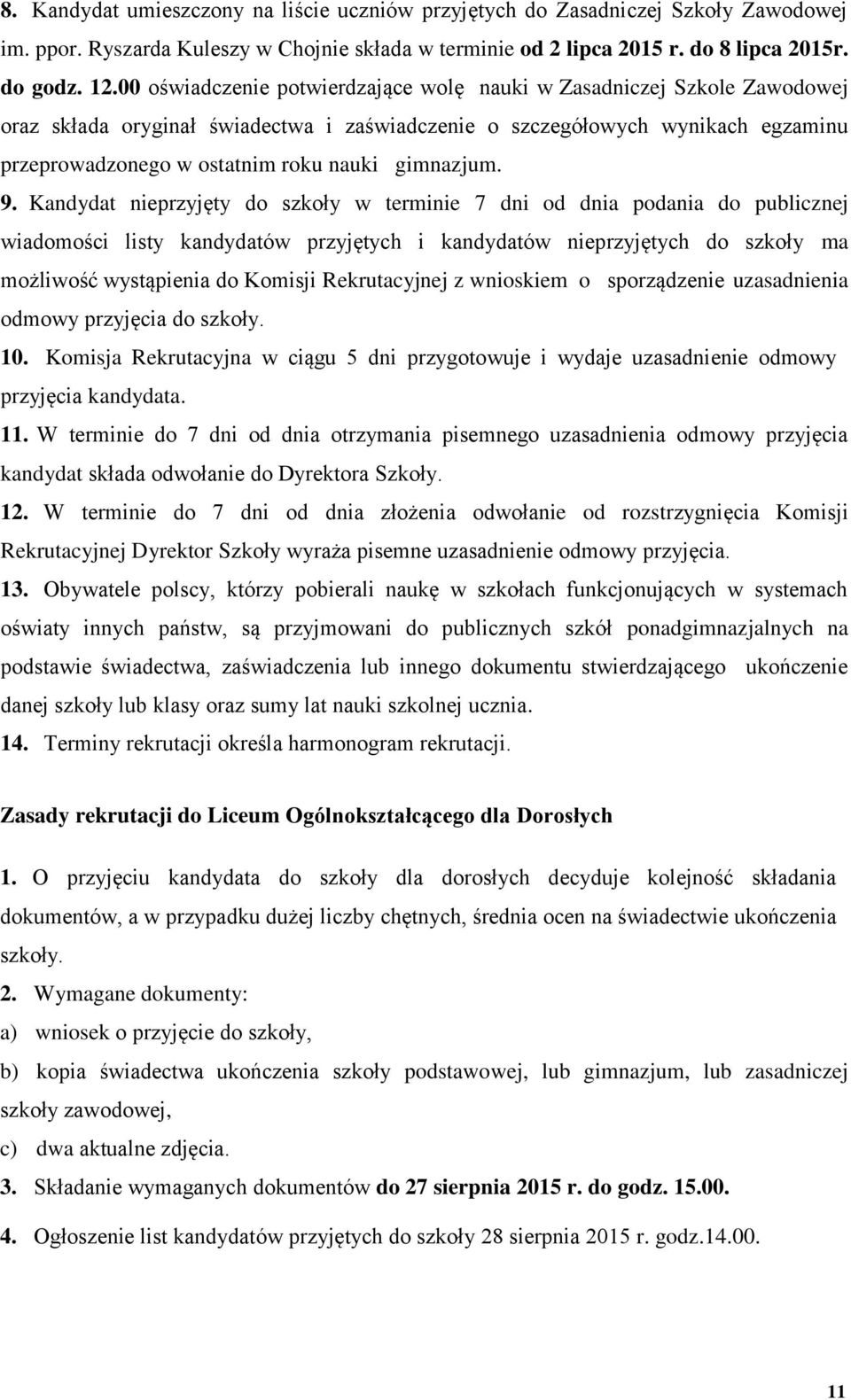 gimnazjum. 9.