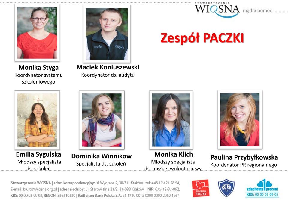 szkoleń Dominika Winnikow Specjalista ds.