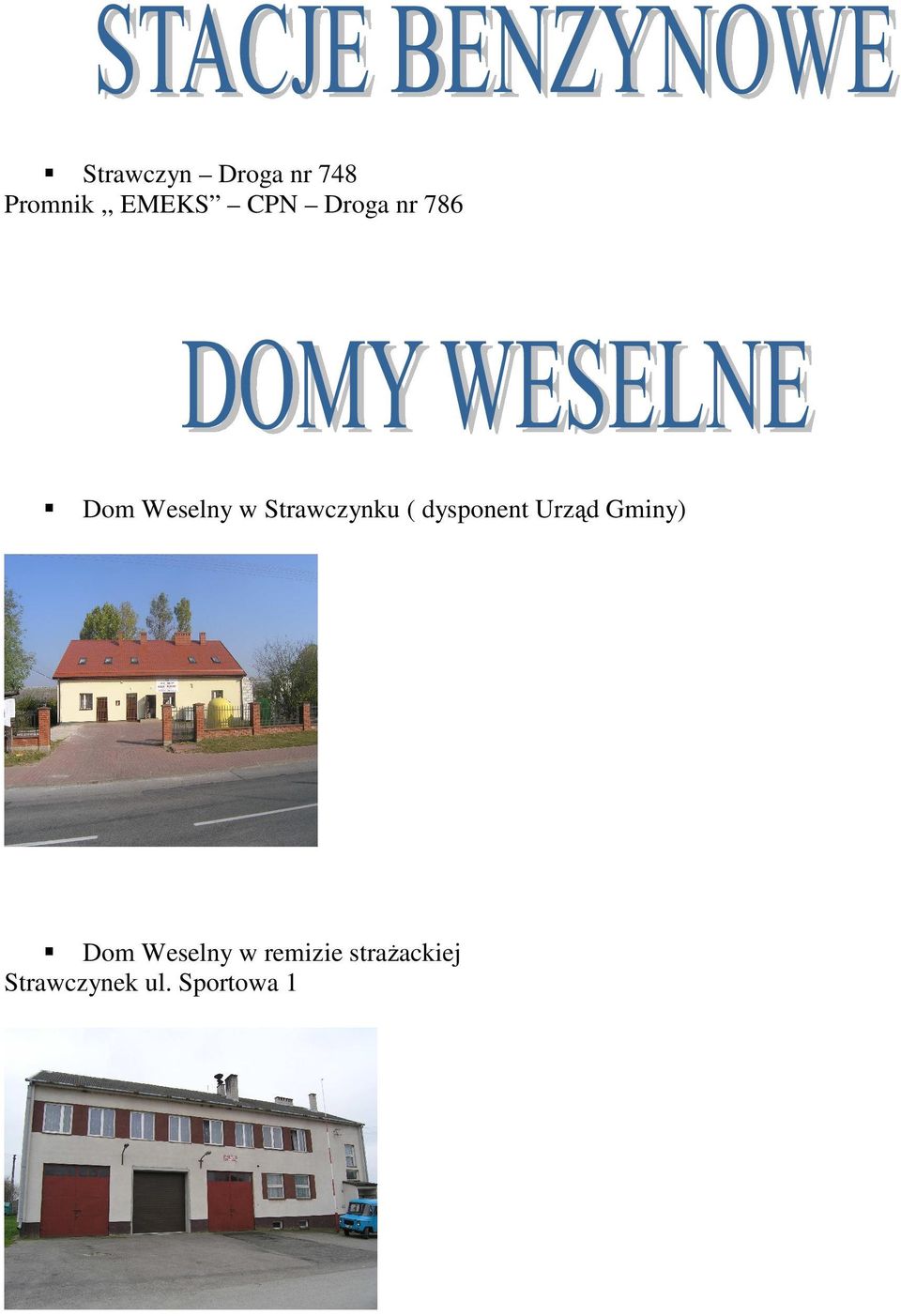 Strawczynku ( dysponent Urząd Gminy) Dom