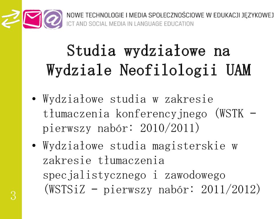 nabór: 2010/2011) Wydziałowe studia magisterskie w zakresie