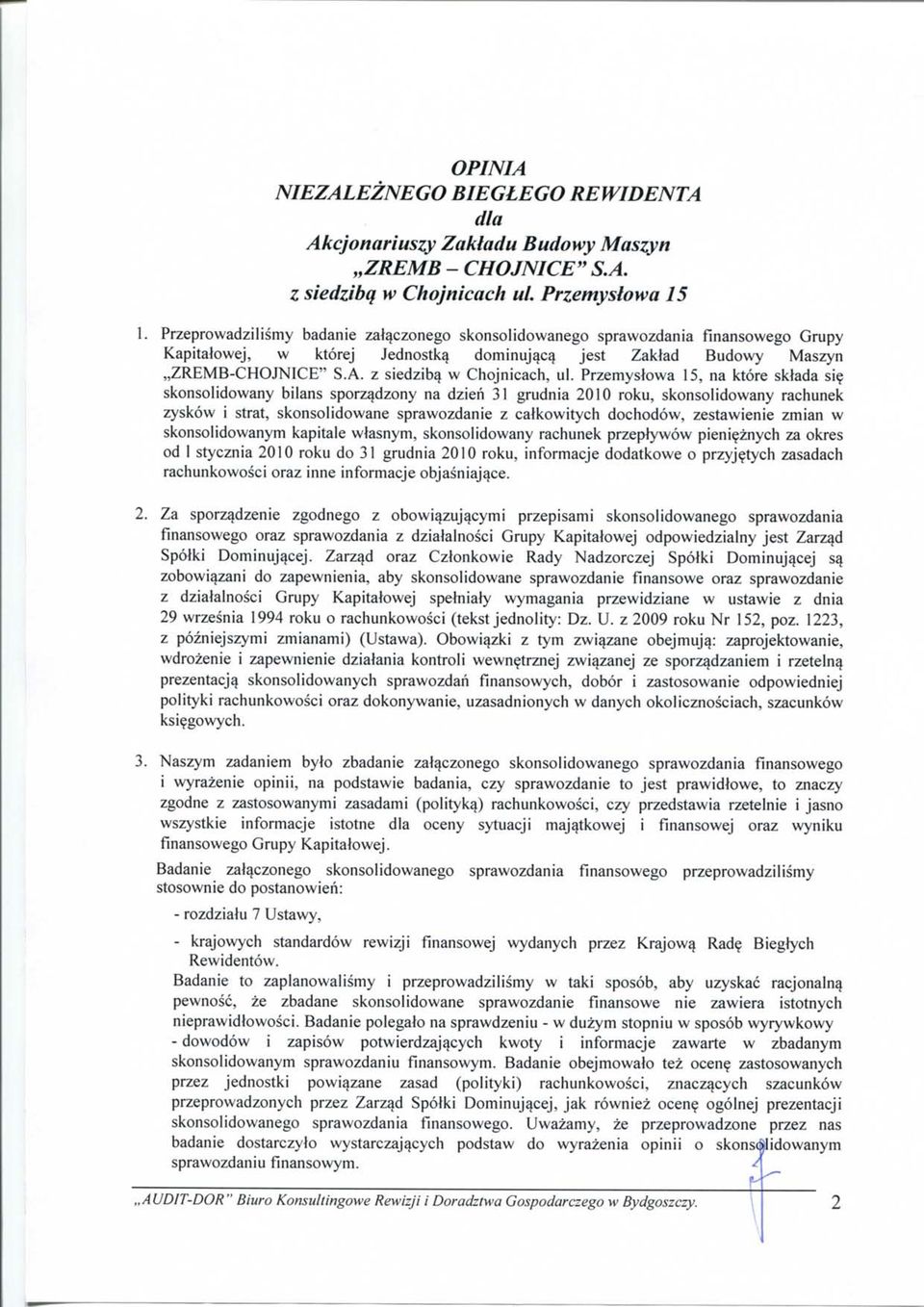 z siedzibq w Chojnicach, ul.