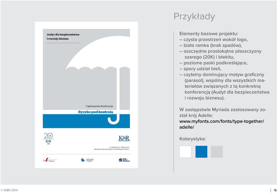 graficzny (parasol), wspólny dla wszystkich materiałów związanych z tą konkretną konferencją (Audyt dla bezpieczeństwa