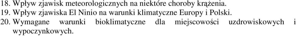 Wpływ zjawiska El Ninio na warunki klimatyczne Europy