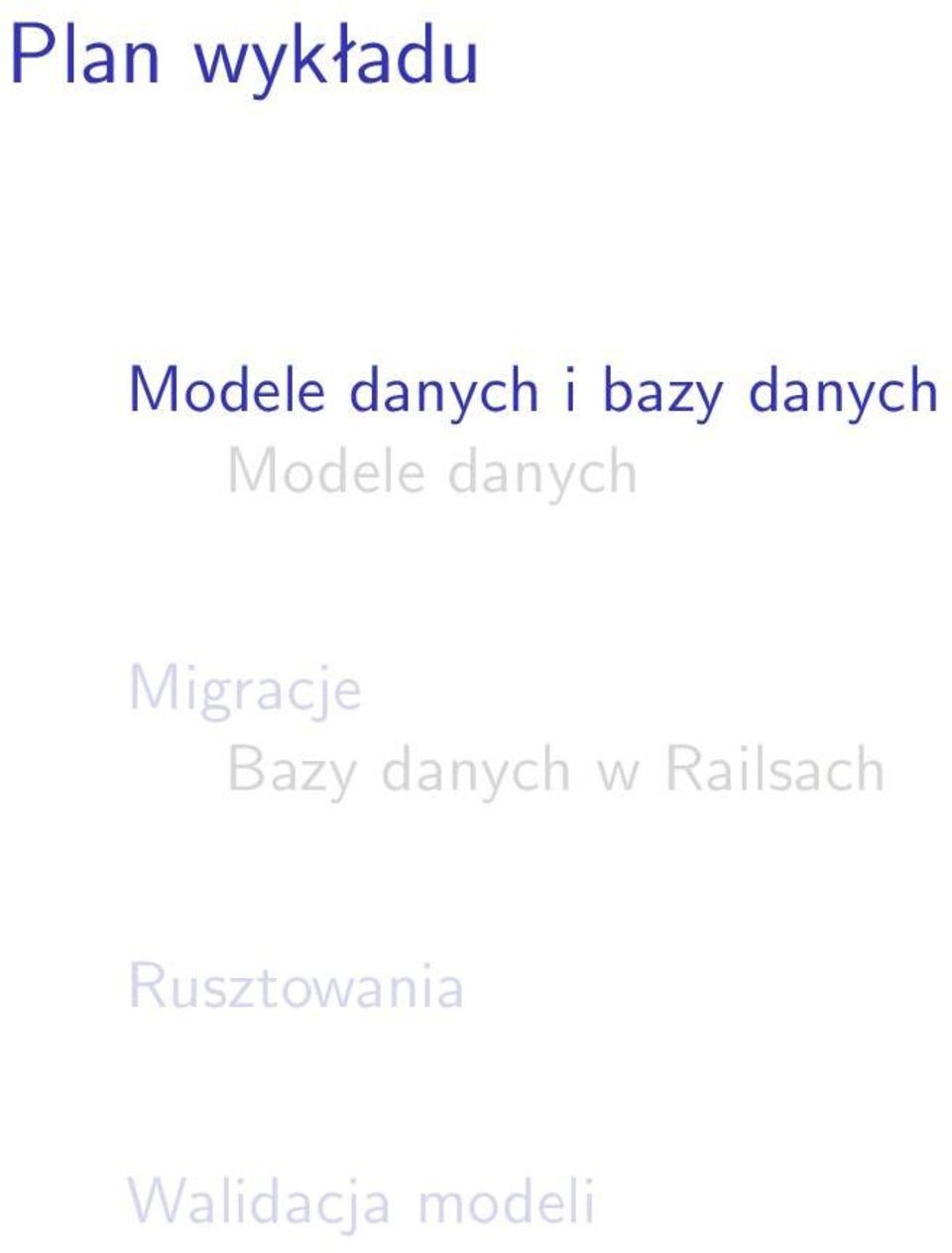 Migracje Bazy danych w