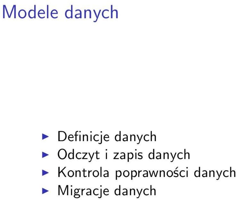 danych Kontrola