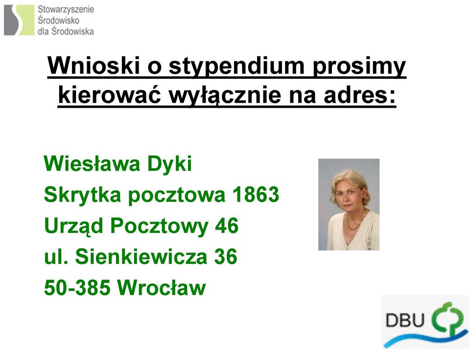 Wiesława Dyki Skrytka pocztowa 1863