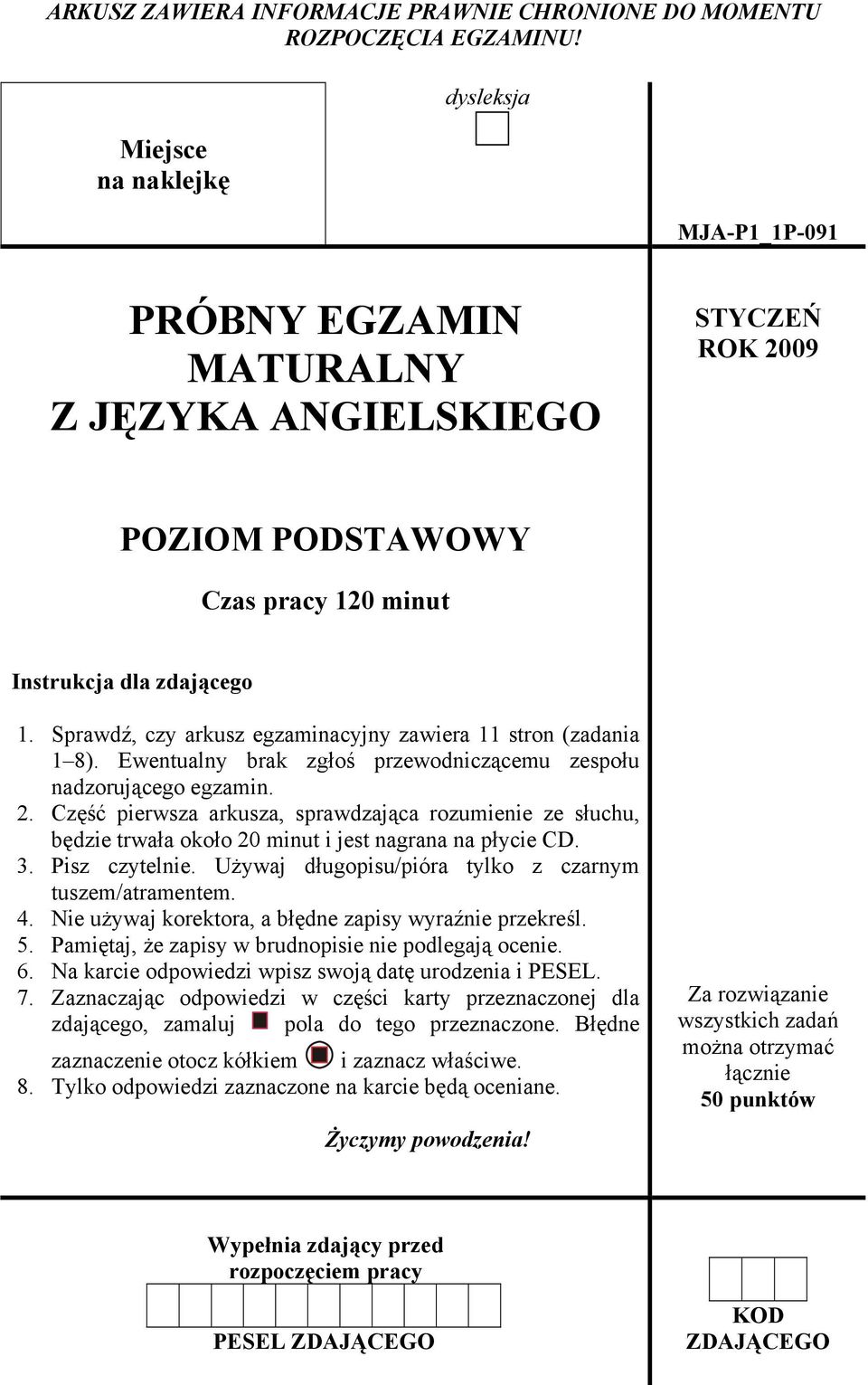 PRÓBNY EGZAMIN MATURALNY Z JĘZYKA ANGIELSKIEGO - PDF Free Download