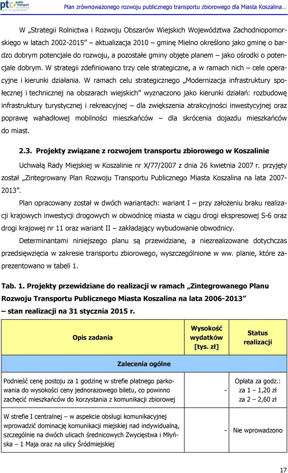 W ramach celu strategicznego Modernizacja infrastruktury społecznej i technicznej na obszarach wiejskich wyznaczono jako kierunki działań: rozbudowę infrastruktury turystycznej i rekreacyjnej dla