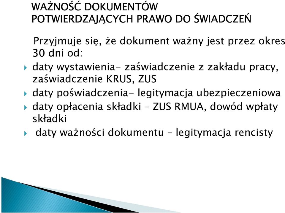 pracy, zaświadczenie KRUS, ZUS daty poświadczenia- legitymacja ubezpieczeniowa daty