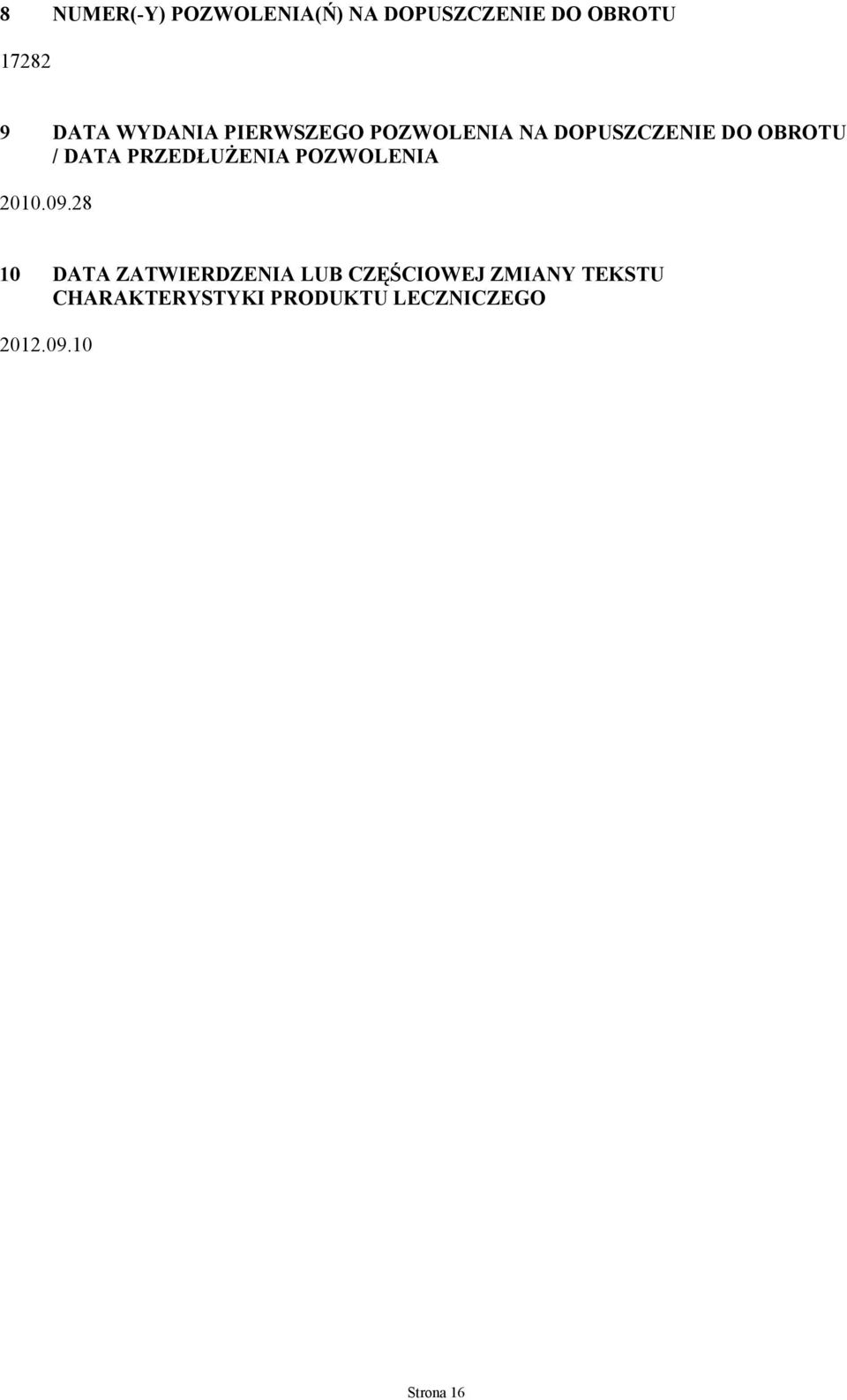PRZEDŁUŻENIA POZWOLENIA 2010.09.