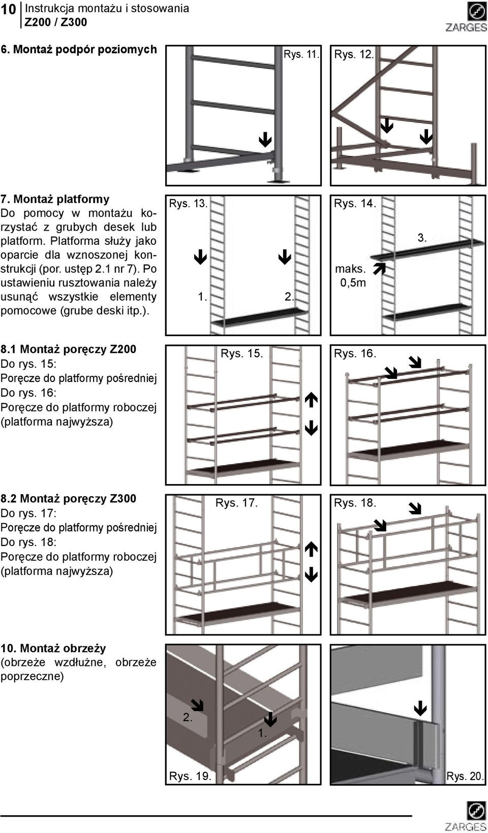 Instrukcja Montazu I Stosowania Rusztowania Jezdne Z0 Z300 Pdf Darmowe Pobieranie