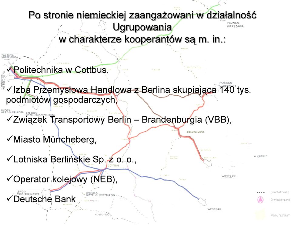: w charakterze kooperantów są m. in.
