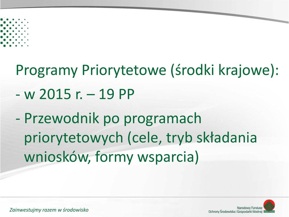 19 PP - Przewodnik po programach