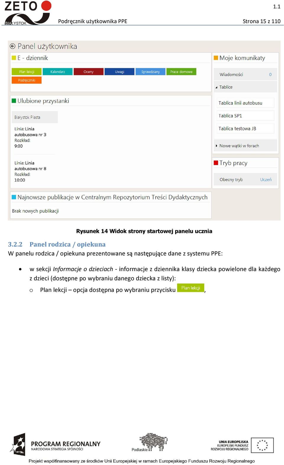 PPE: w sekcji Informacje o dzieciach - informacje z dziennika klasy dziecka powielone dla każdego z