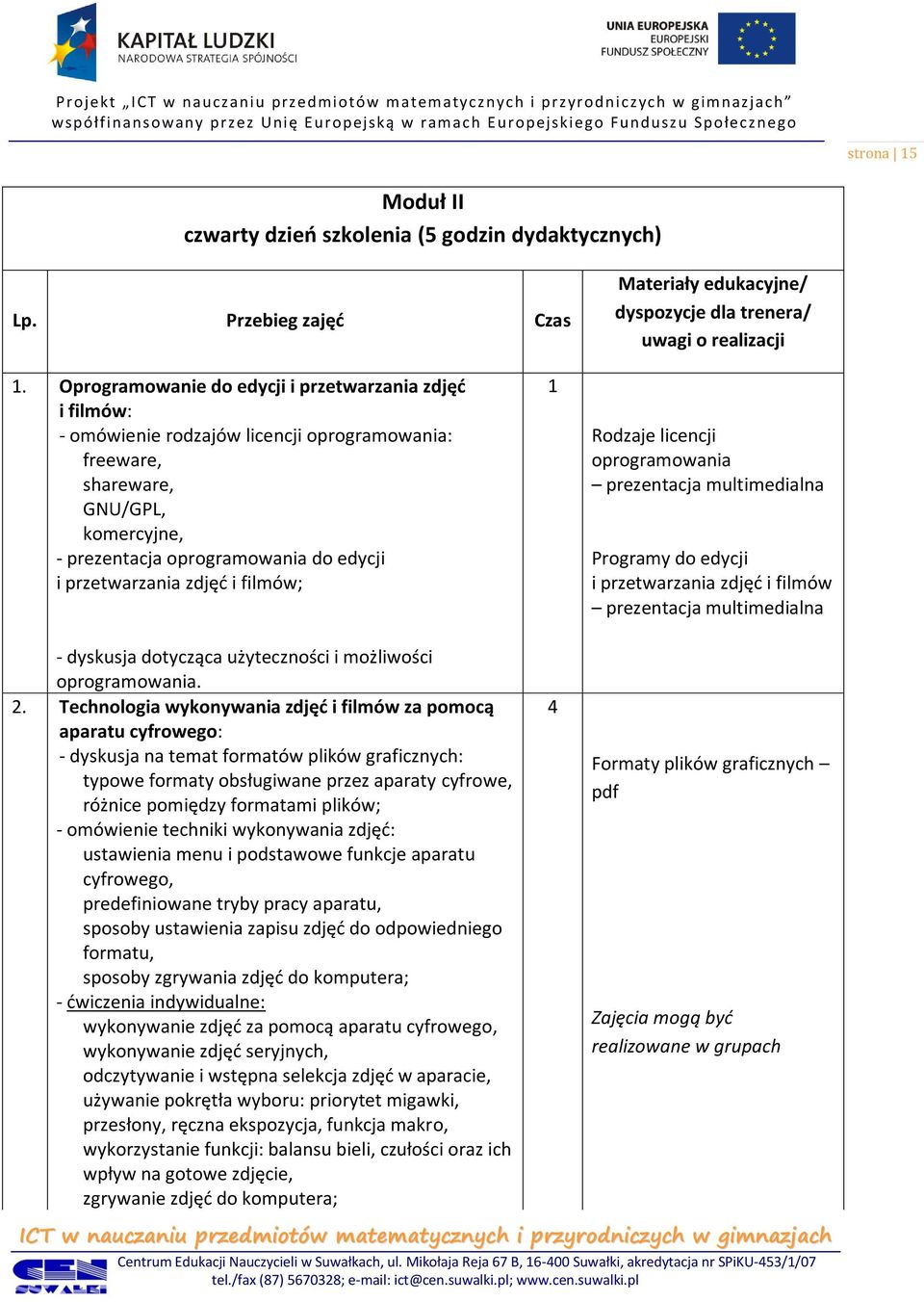 zdjęd i filmów; Rodzaje licencji oprogramowania prezentacja multimedialna Programy do edycji i przetwarzania zdjęd i filmów prezentacja multimedialna - dyskusja dotycząca użyteczności i możliwości