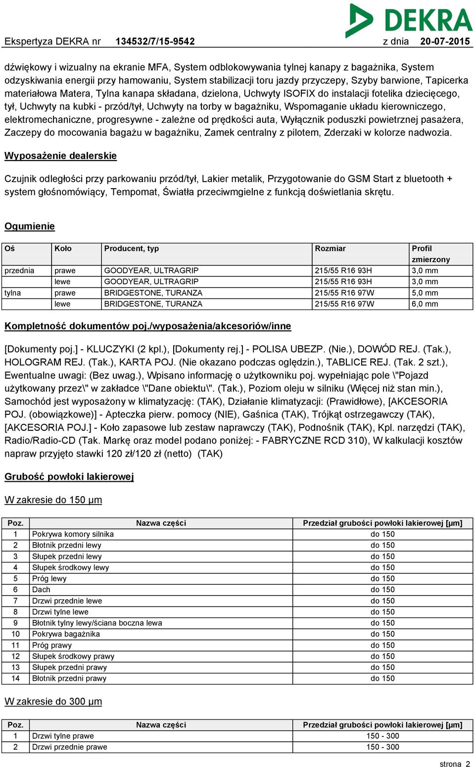 kierowniczego, elektromechaniczne, progresywne - zależne od prędkości auta, Wyłącznik poduszki powietrznej pasażera, Zaczepy do mocowania bagażu w bagażniku, Zamek centralny z pilotem, Zderzaki w