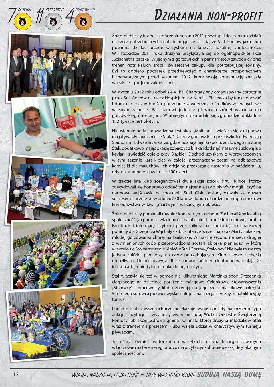 W jednym z gorzowskich hipermarketów zawodnicy oraz trener Piotr Paluch zrobili świąteczne zakupy dla potrzebującej rodziny.