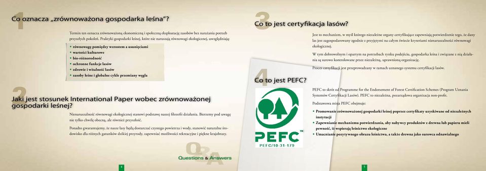 witalność lasów zasoby leśne i globalne cykle przemiany węgla Jaki jest stosunek International Paper wobec zrównoważonej gospodarki leśnej?