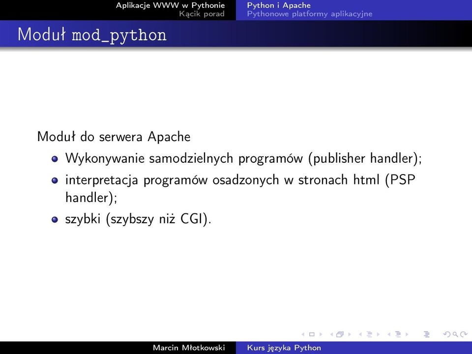 handler); interpretacja programów osadzonych w