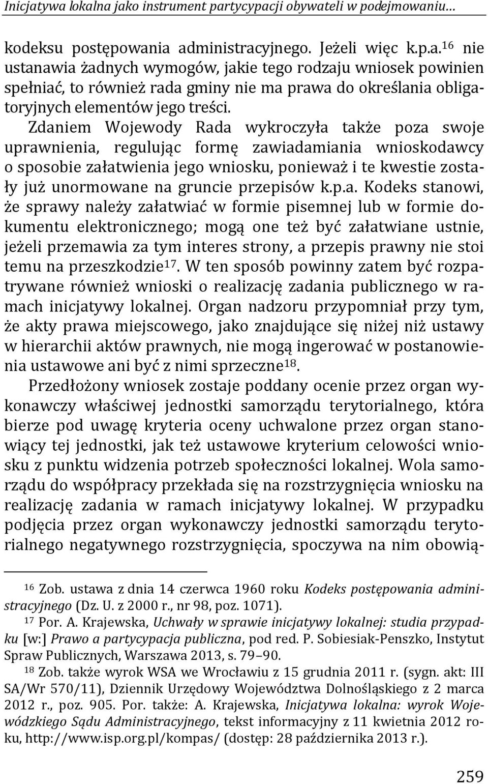 przepisów k.p.a.