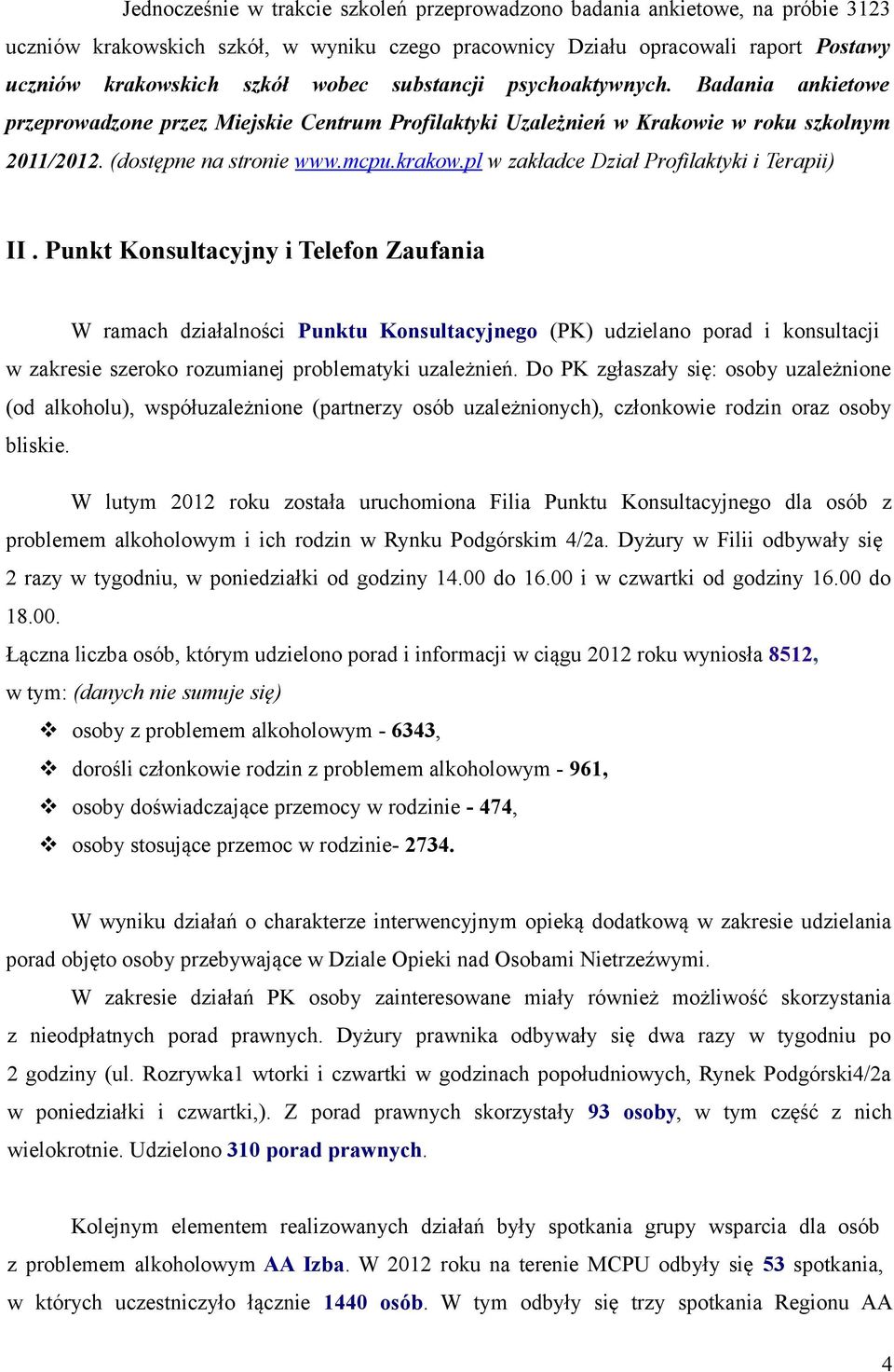 pl w zakładce Dział Profilaktyki i Terapii) II.