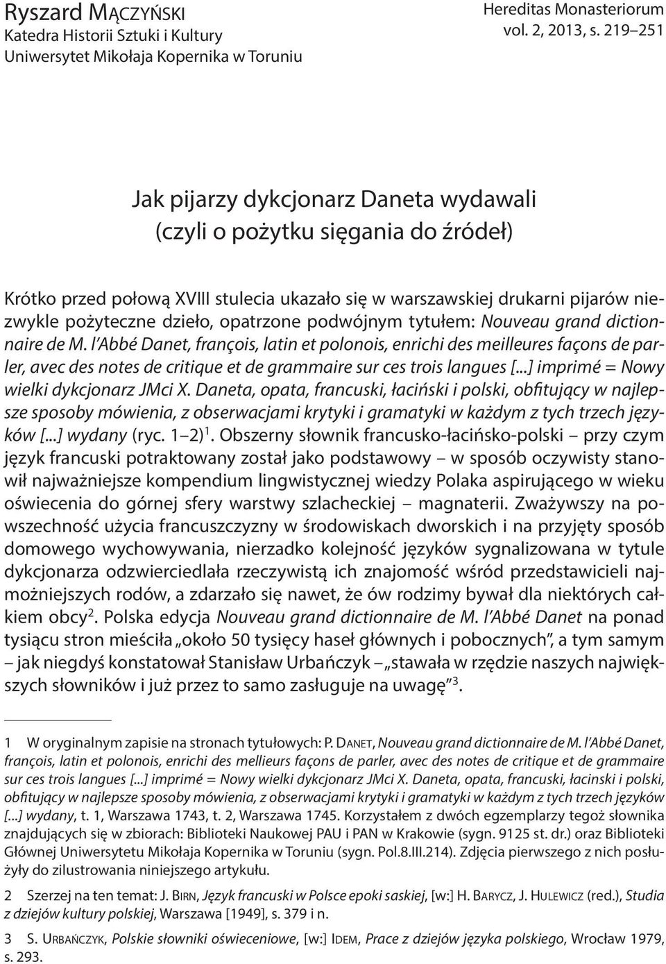 opatrzone podwójnym tytułem: Nouveau grand dictionnaire de M.