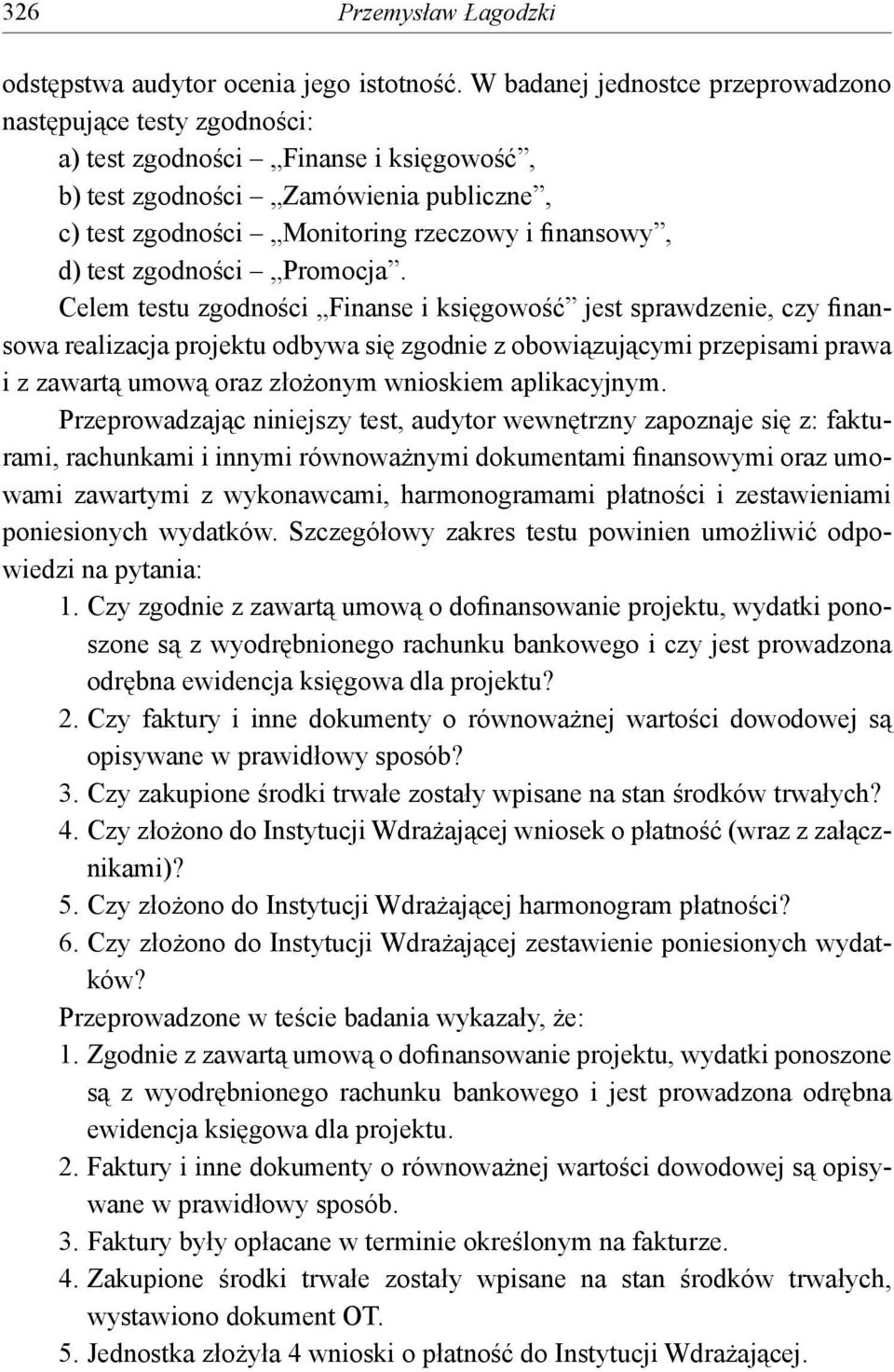 test zgodności Promocja.