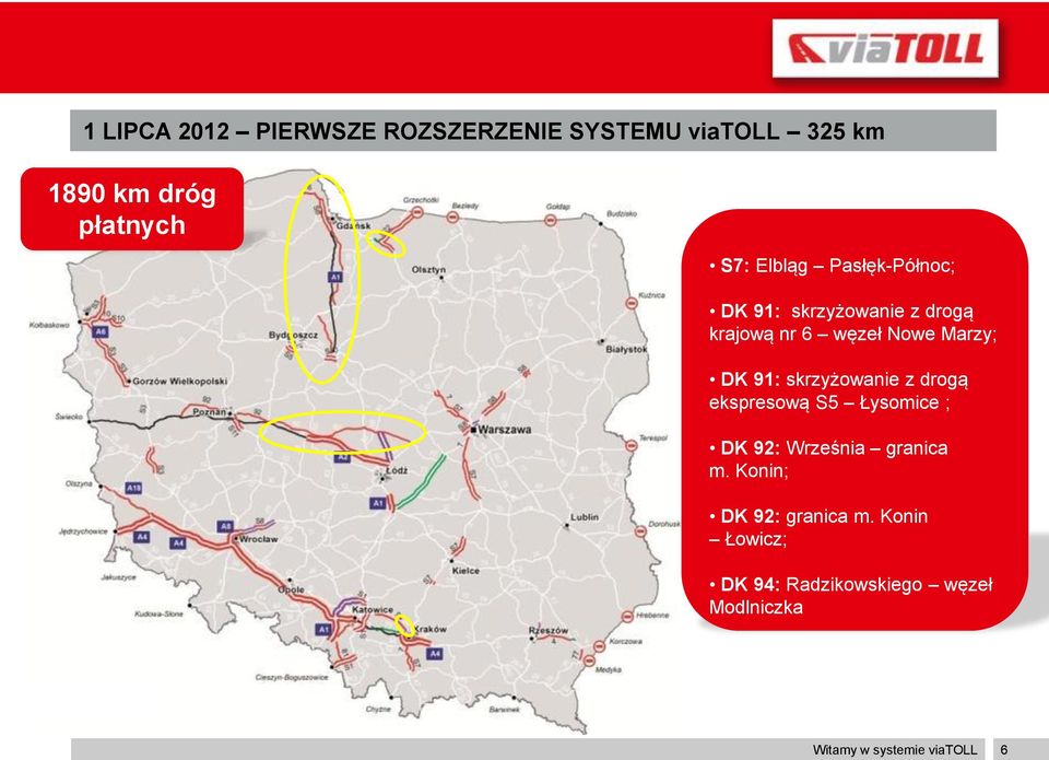skrzyżowanie z drogą ekspresową S5 Łysomice ; DK 92: Września granica m.