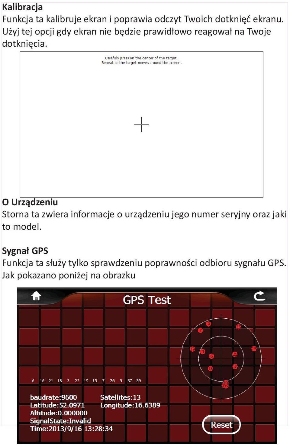 O Urządzeniu Storna ta zwiera informacje o urządzeniu jego numer seryjny oraz jaki to